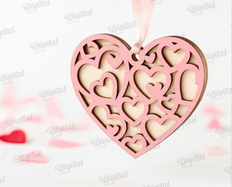 ❤️ Personalisierter Herzaufhänger aus Holz – mit Wunschgravur