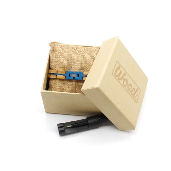 Holzarmband aus Edelstahl und Olivenholz | Water Willow