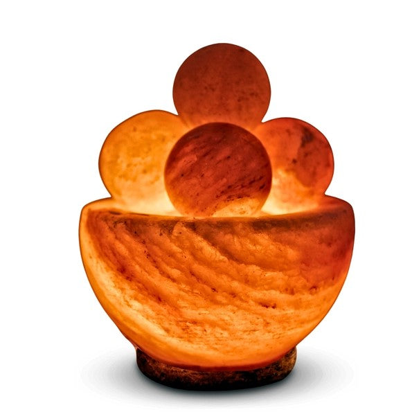 Himalaya-Salzlampen mit 4 Massagebällen aus Salz